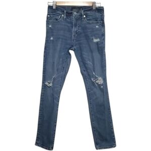 Abercrombie & Fitch jeans men's size 28 blue destroyed skinny stretch Grunge